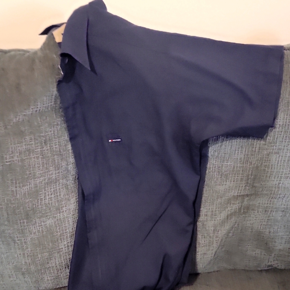 Navy Blue Short Sleeve Shirt
